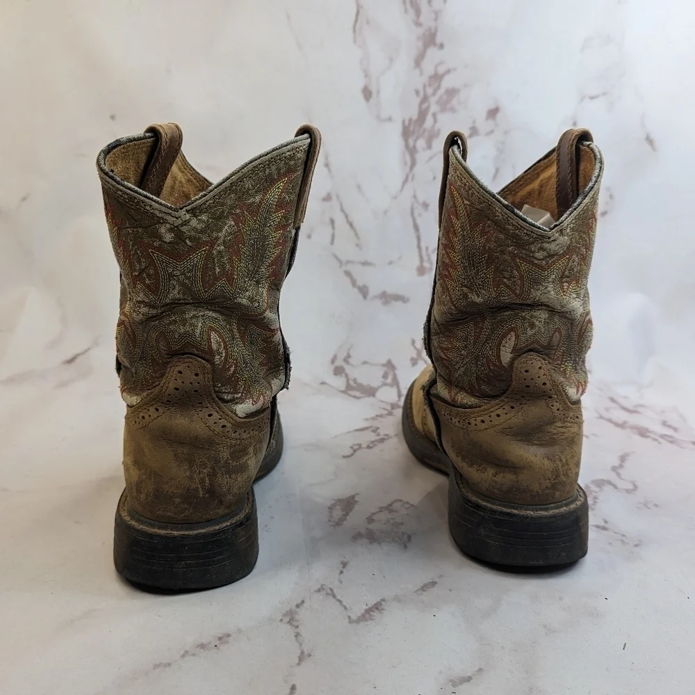 Ariat Boot Boys 3 Workhog Western Cowboy Cowgirl Kid Youth Brown Leather 1007836
